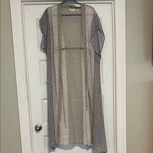 Entro Animal Print Sheer Duster size S